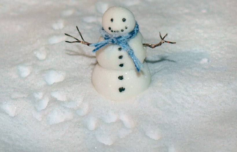 Miniature HO scale Sledge + Snowman Winter model railway diorama dollhouse 1:87