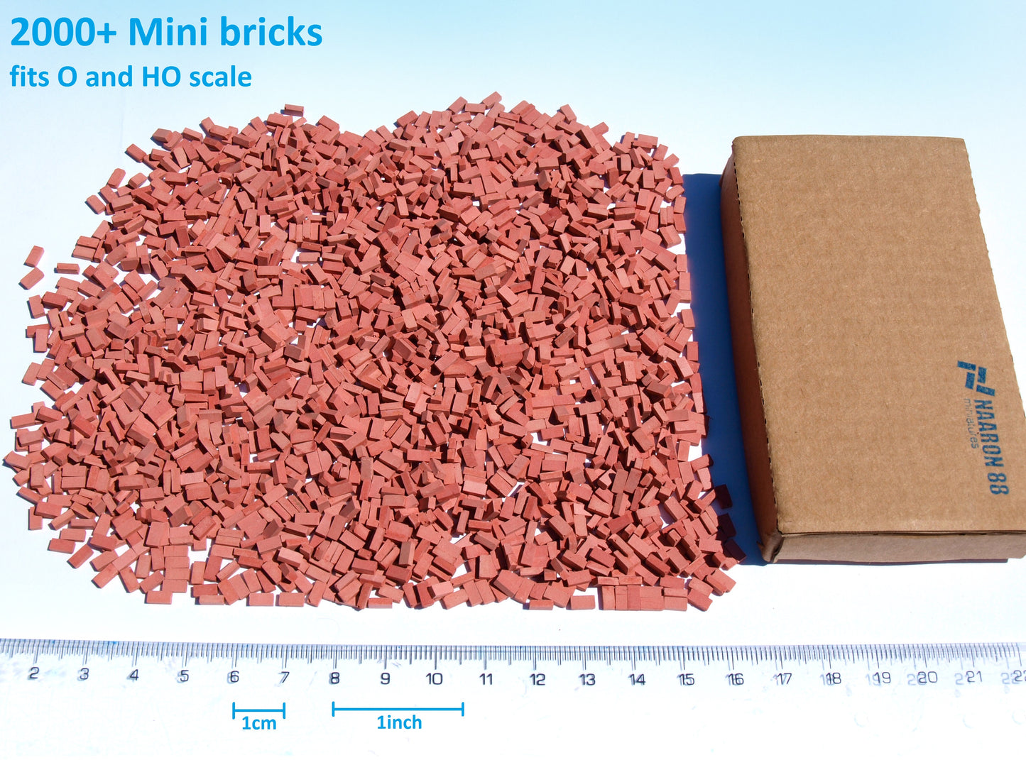 naaron88 mini red gypsum bricks for O or HO scale dioramas