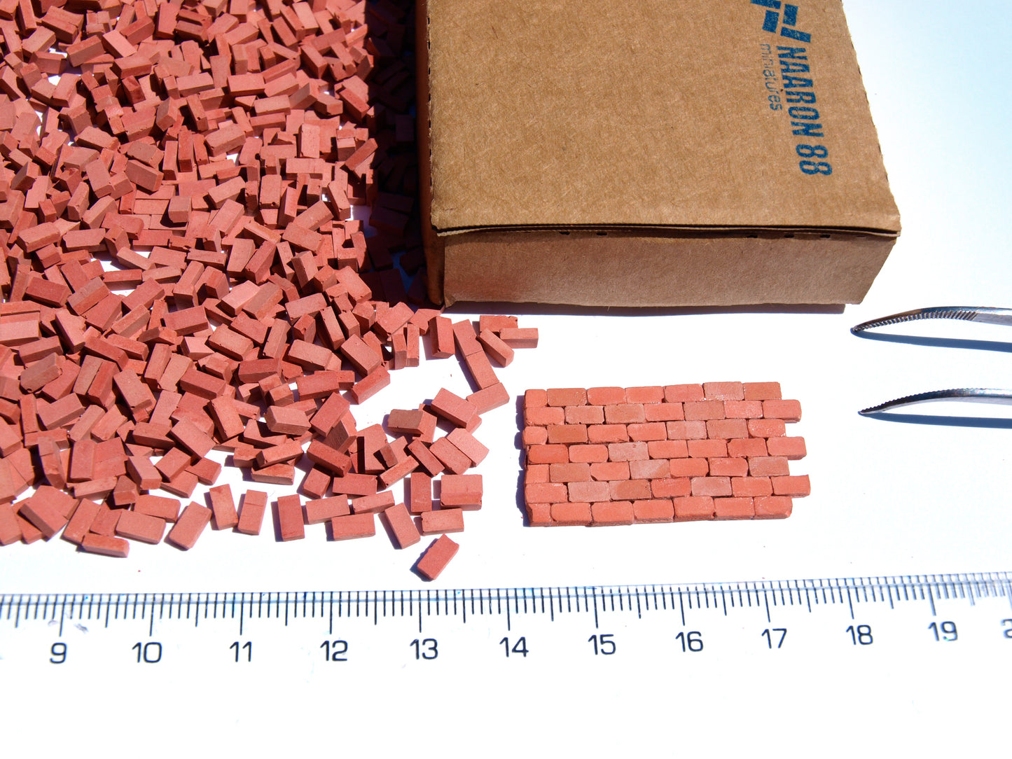 naaron88 mini red gypsum bricks for O or HO scale dioramas