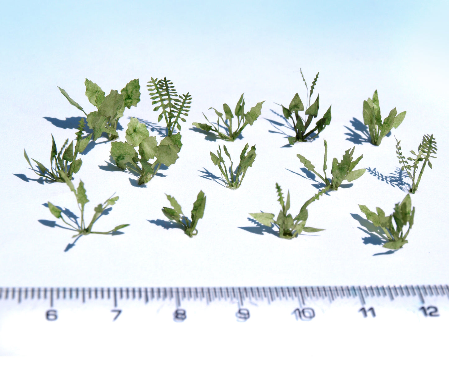 naaron88 Leafy herbs for HO scale dioramas. Made from laser cut green paper.