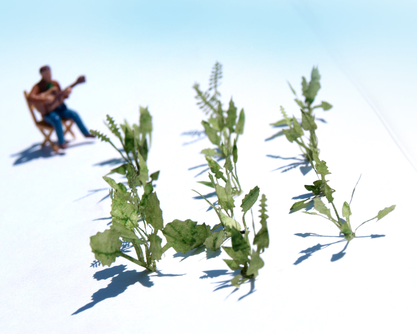 naaron88 Leafy herbs for HO scale dioramas. Made from laser cut green paper.