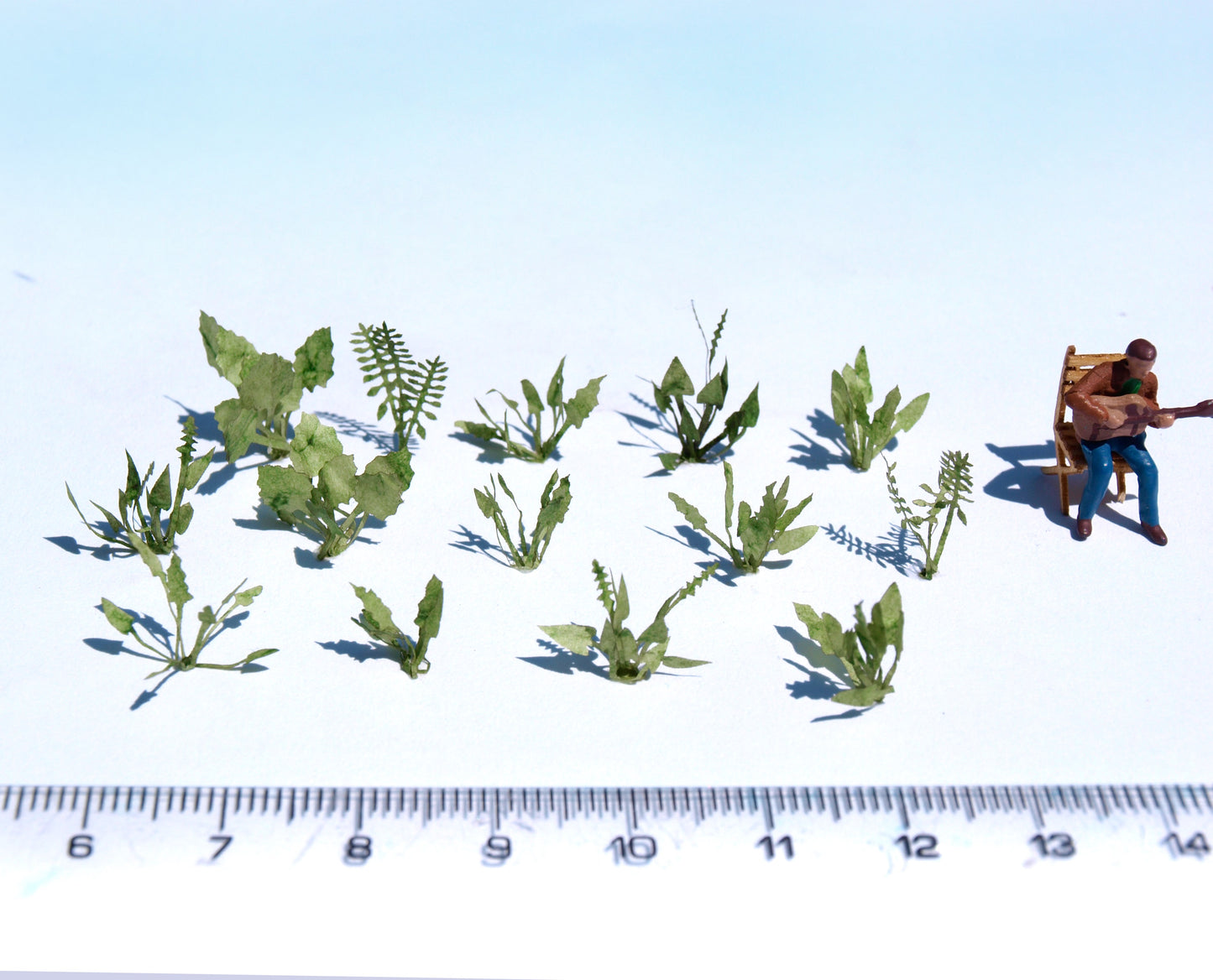 naaron88 Leafy herbs for HO scale dioramas. Made from laser cut green paper.