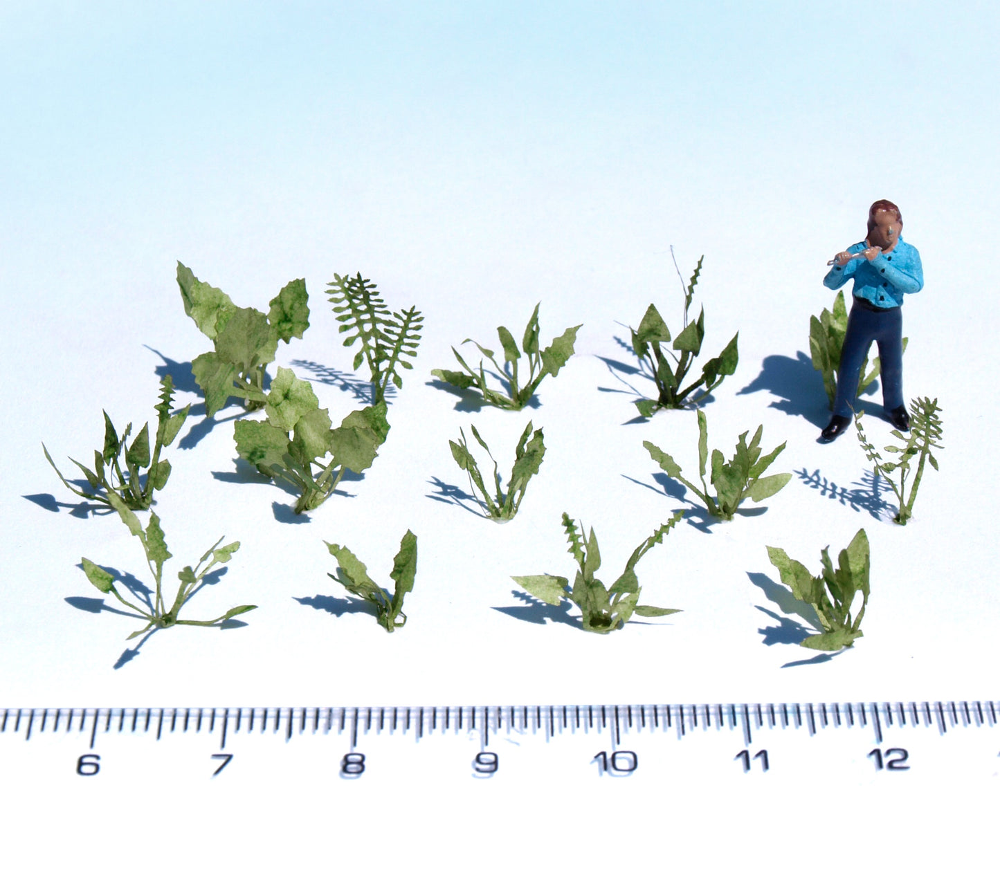 naaron88 Leafy herbs for HO scale dioramas. Made from laser cut green paper.