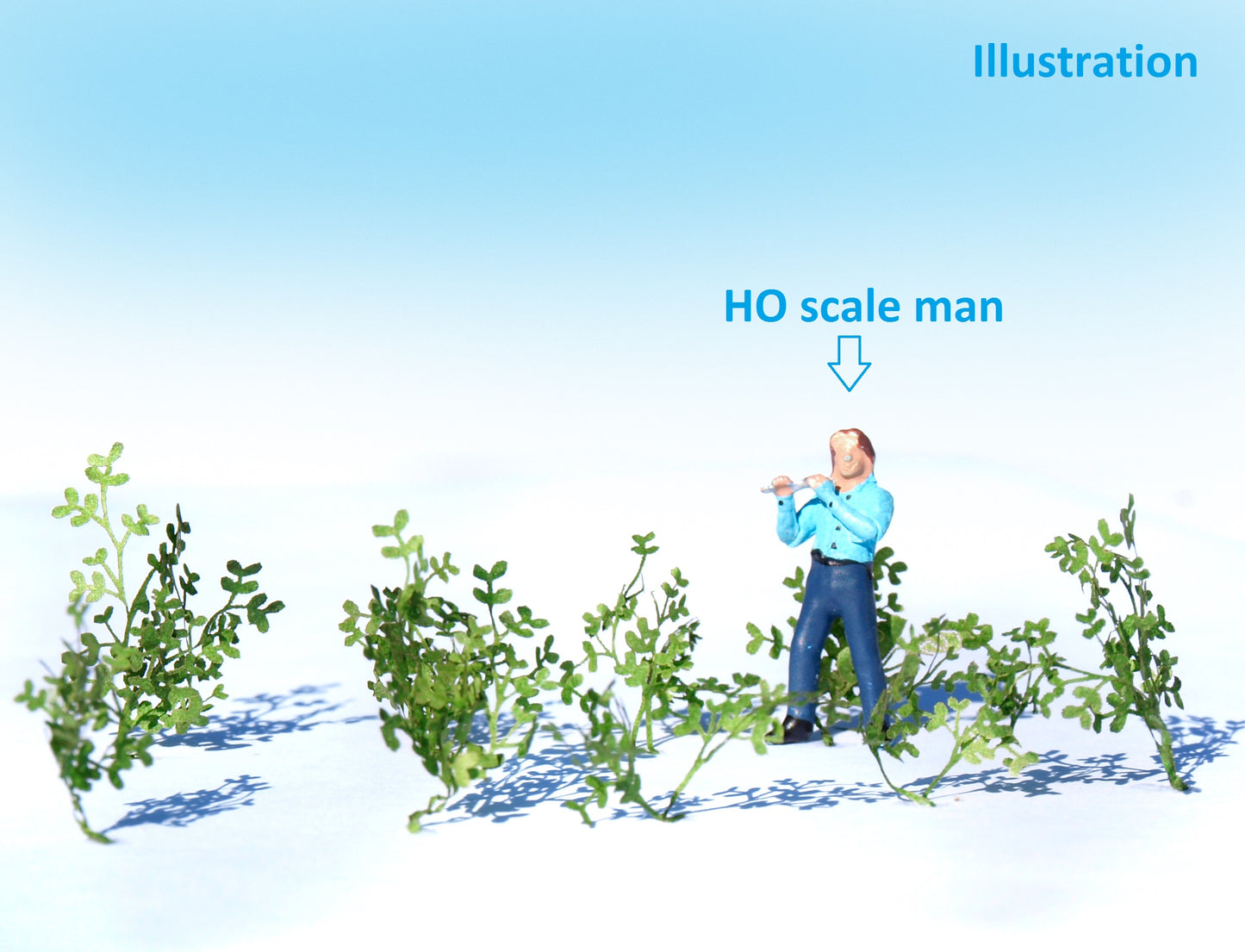 naaron88 leafy bush B laser cut plants for HO scale dioramas
