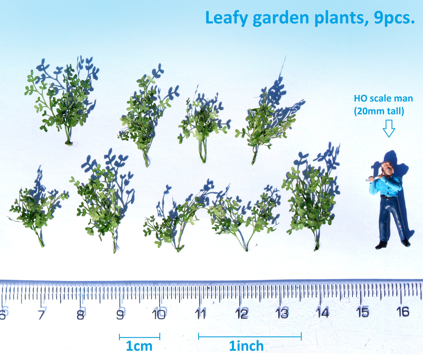 naaron88 leafy bush B laser cut plants for HO scale dioramas