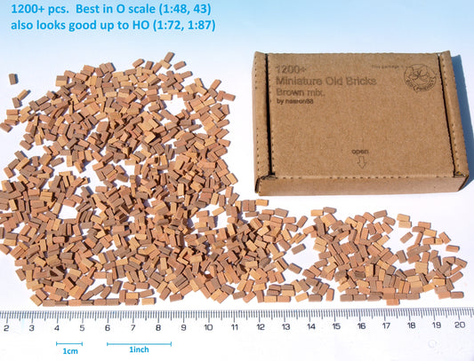naaron88 miniature model Bricks for 1:48 scale, Brown Mix.