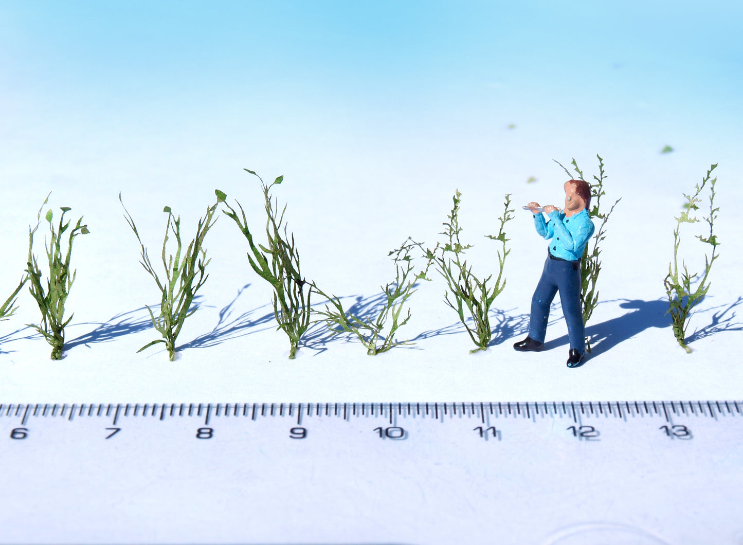 naaron88 Miniature laser cut plants: Tall weeds and wild flowers for HO scale dioramas and dollhouses.