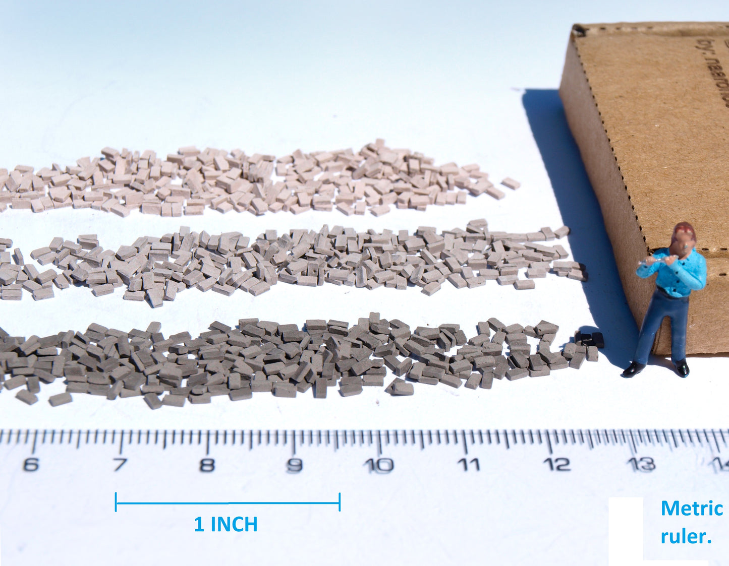 naaron88 extreme tiny model bricks 3 grey colors railway diorama dollhouse scenery building