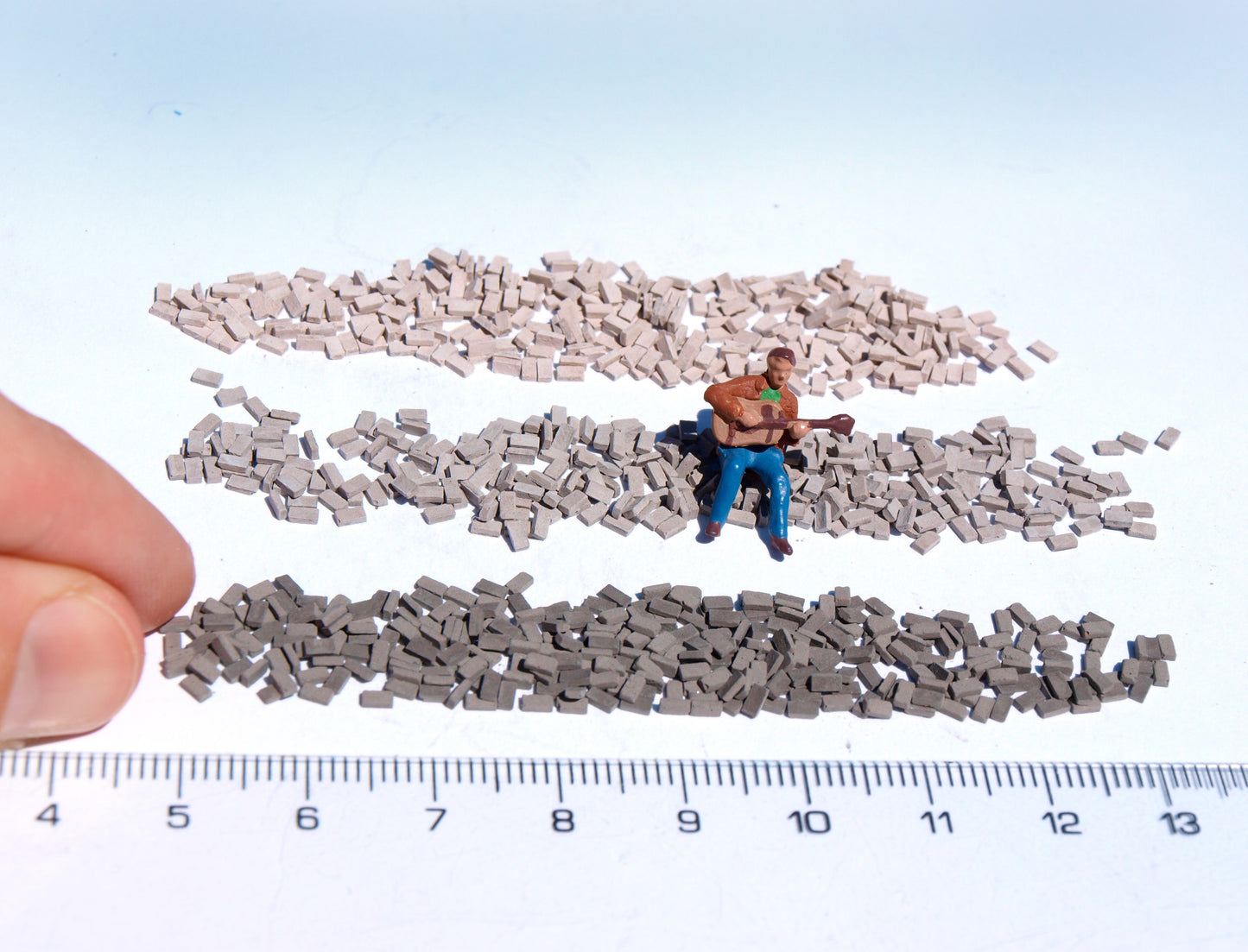 naaron88 extreme tiny model bricks 3 grey colors railway diorama dollhouse scenery building