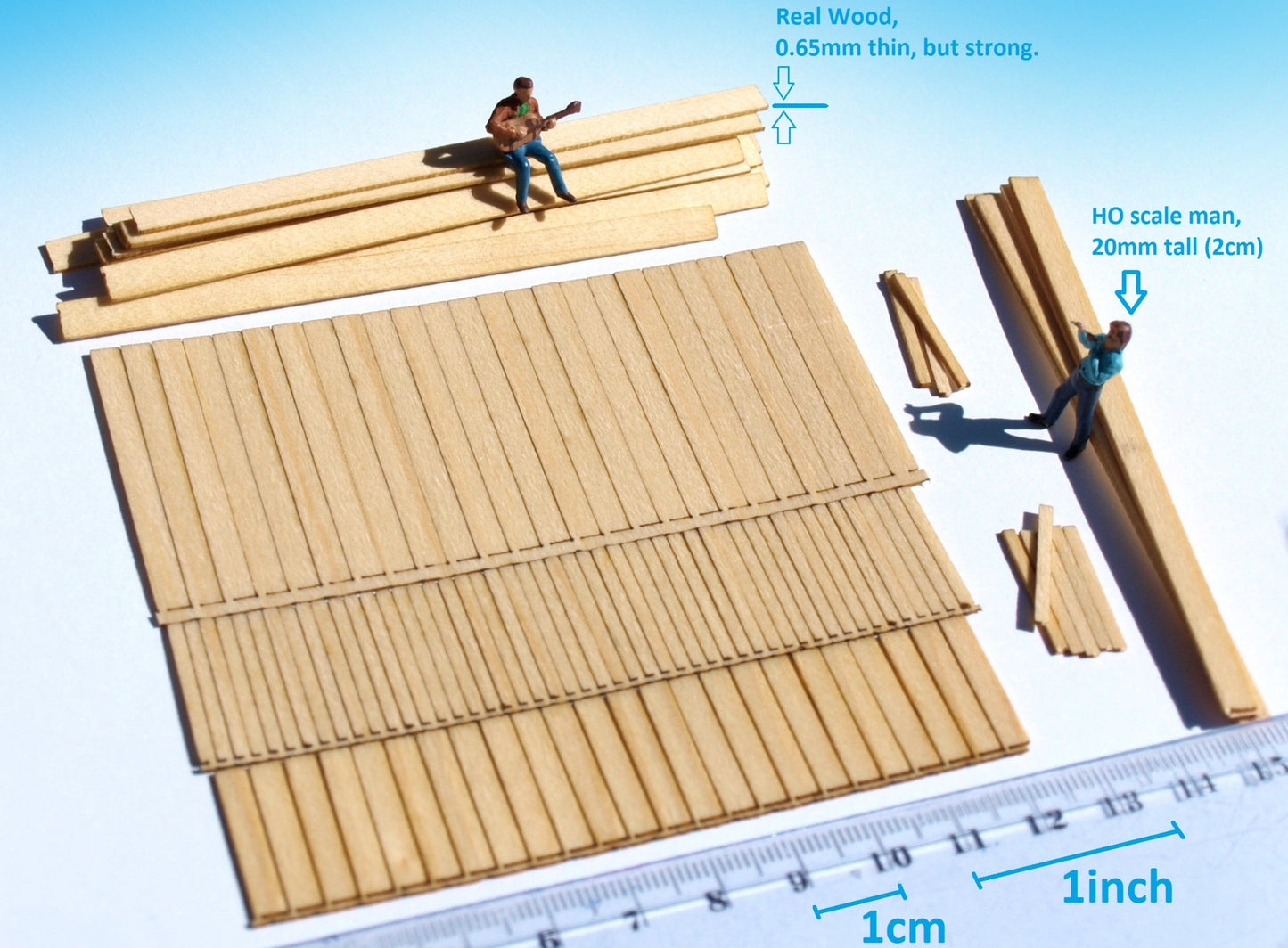 naaron88 Miniature Model Laser cut wood planks for dioramas
