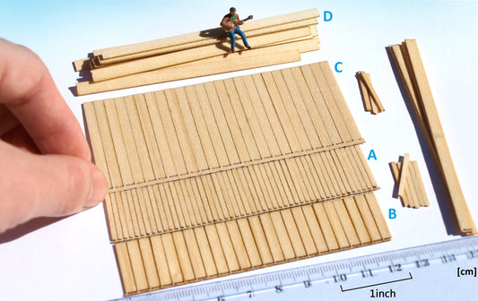 naaron88 Miniature Model Laser cut wood planks for dioramas