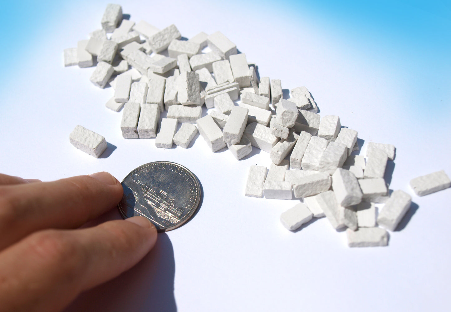 naaron88 Miniature model white stone blocks for HO scale 1:87 dioramas