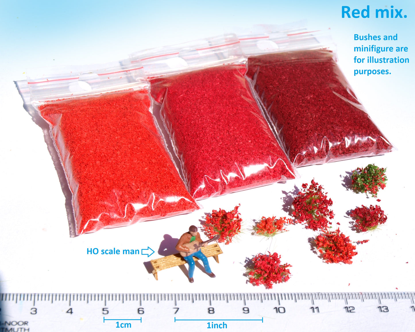 naaron88 Miniature Model Leaves Petal Red mix dollhouse diorama scenery