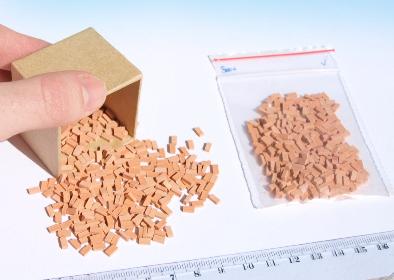 naaron88 Miniature Model Orange Bricks building scenery diorama dollhouse
