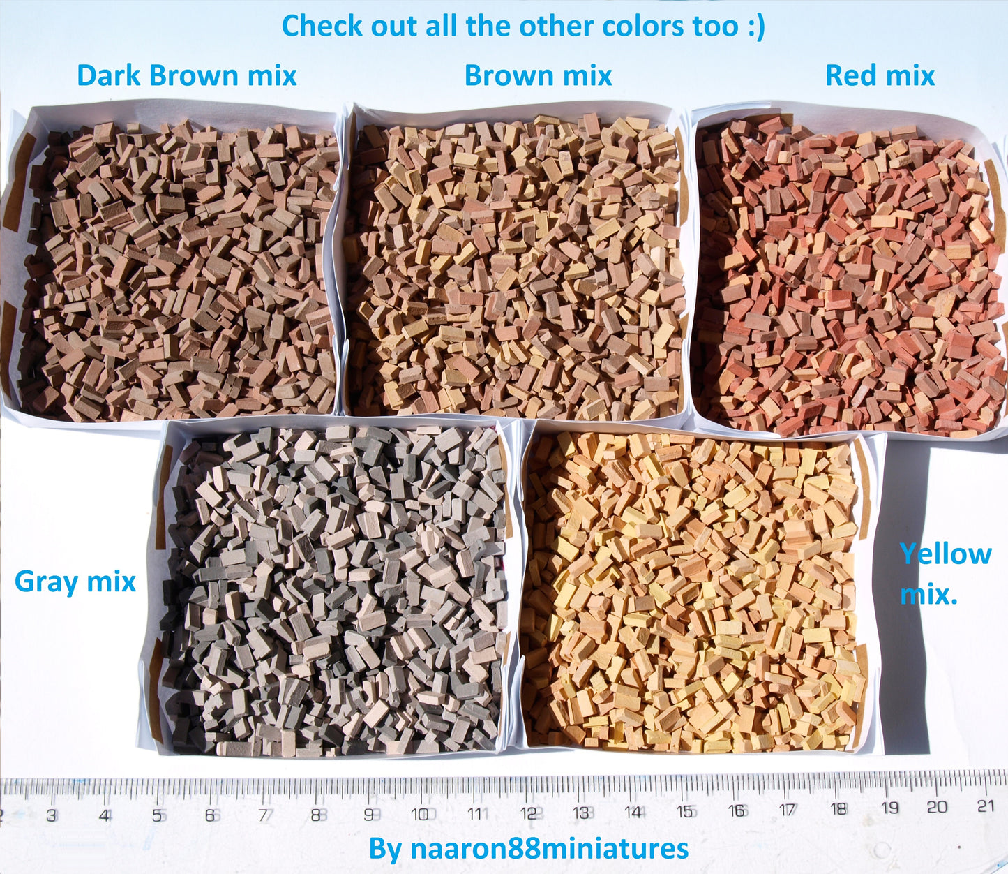 naaron88 Miniature bricks mixes colour chart