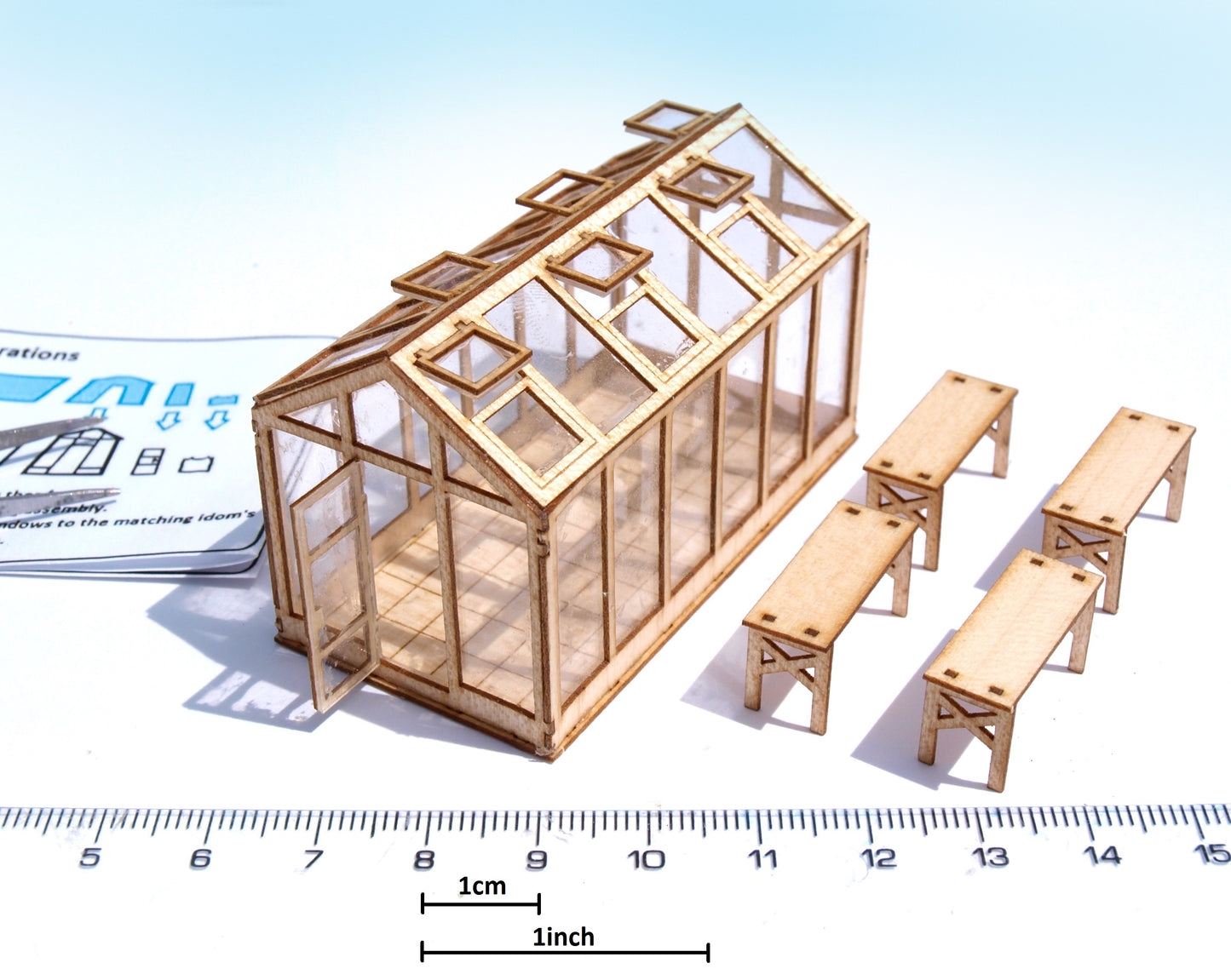 Miniatur-Holzzaun-Bausatz HO im Maßstab 1:87