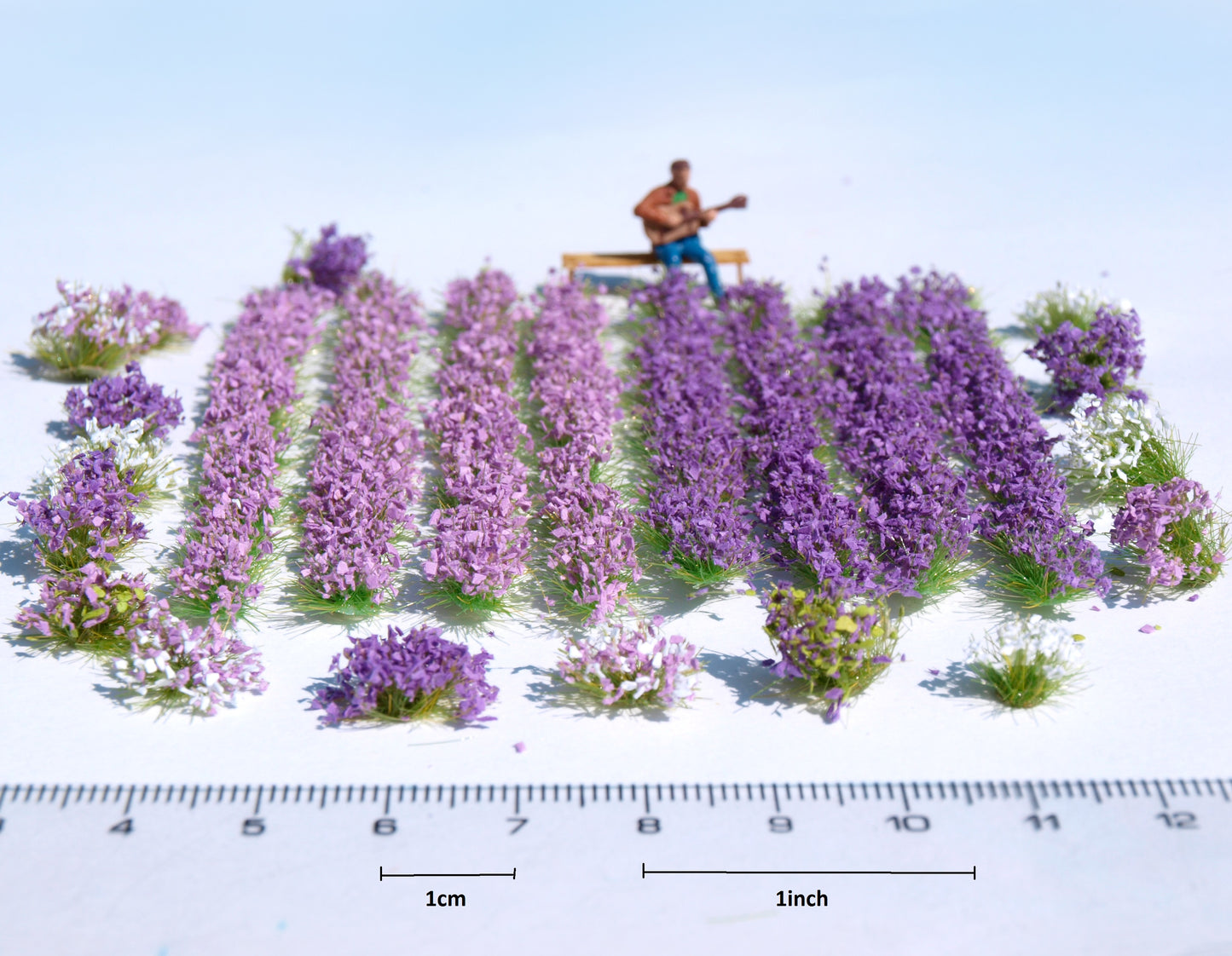 naaron88 miniature lavender field set for HO scale landscapes and dioramas