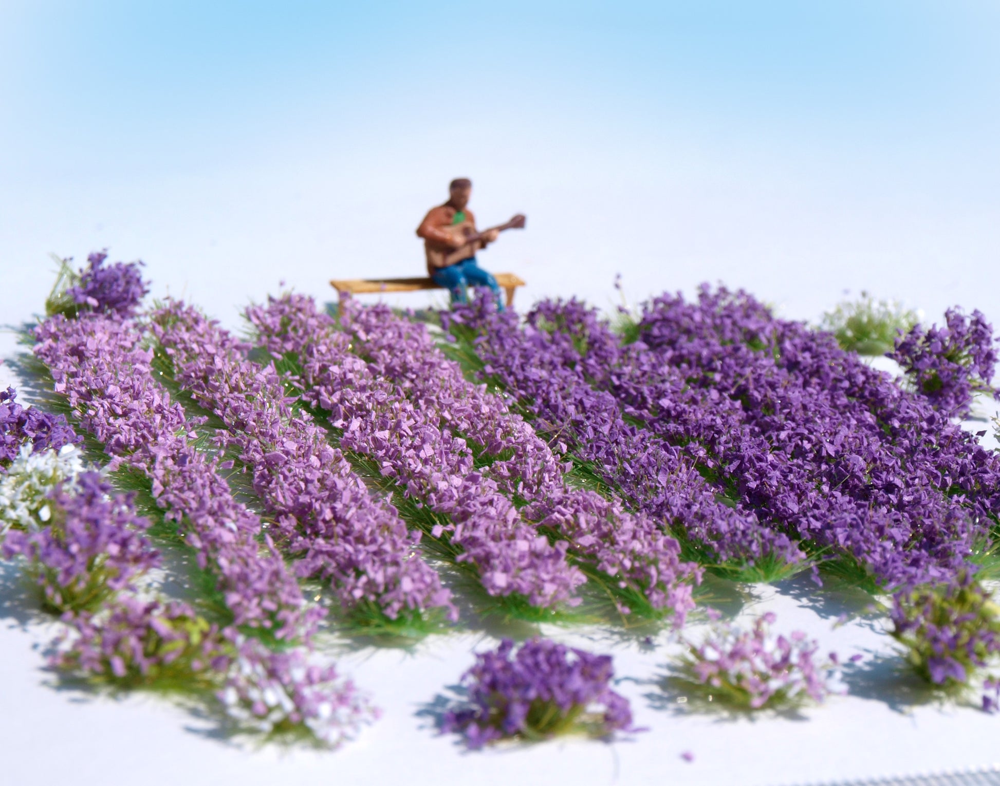 naaron88 miniature lavender field set for HO scale landscapes and dioramas