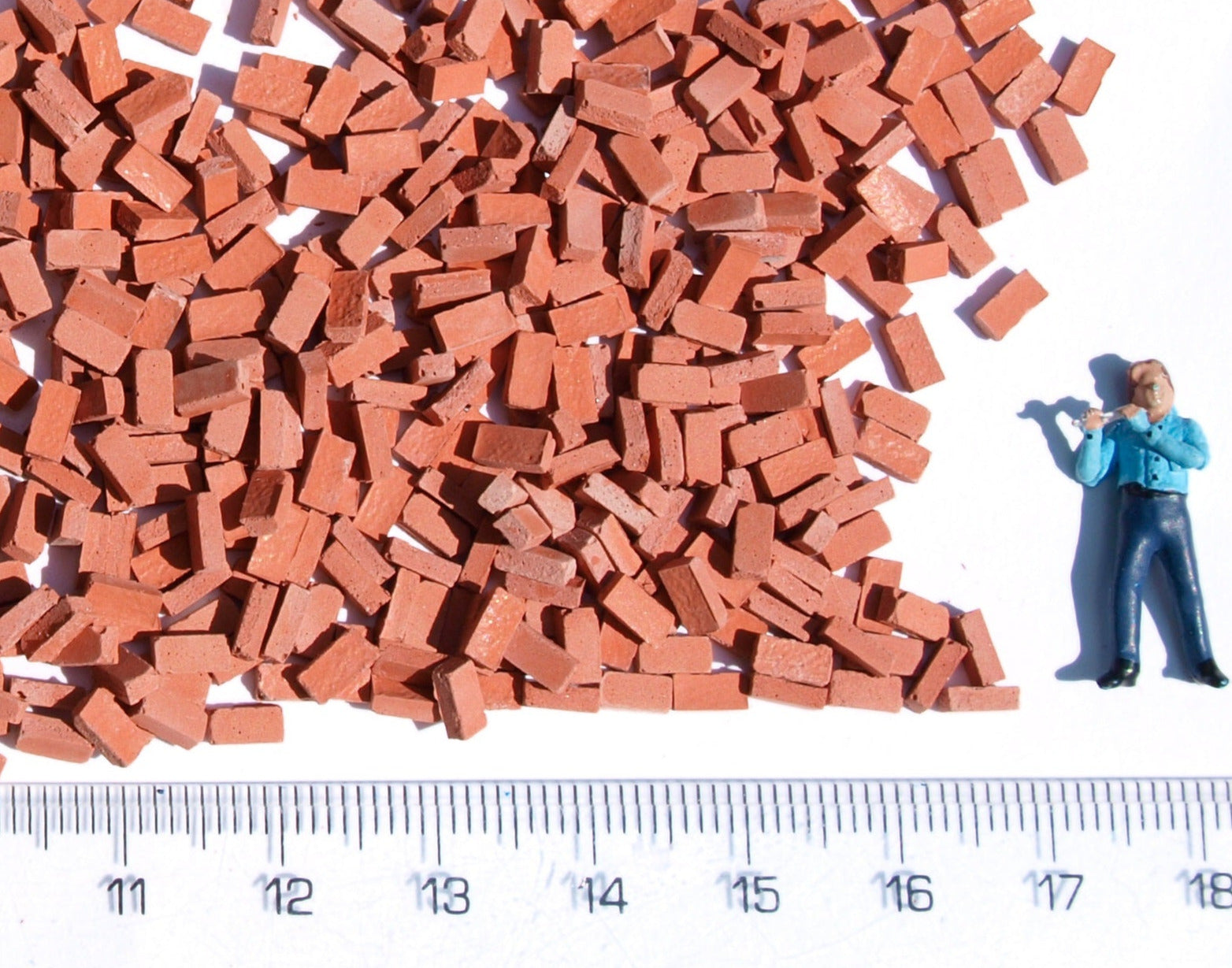 naaron88 Red Miniature Bricks O scale 1:48 for dollhouse model