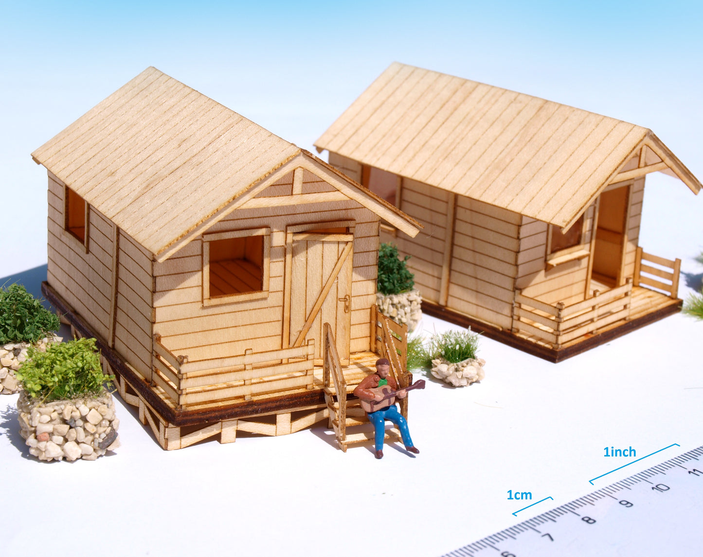 naaron88 Miniature Model Laser cut wood cottage kit for HO scale dioramas