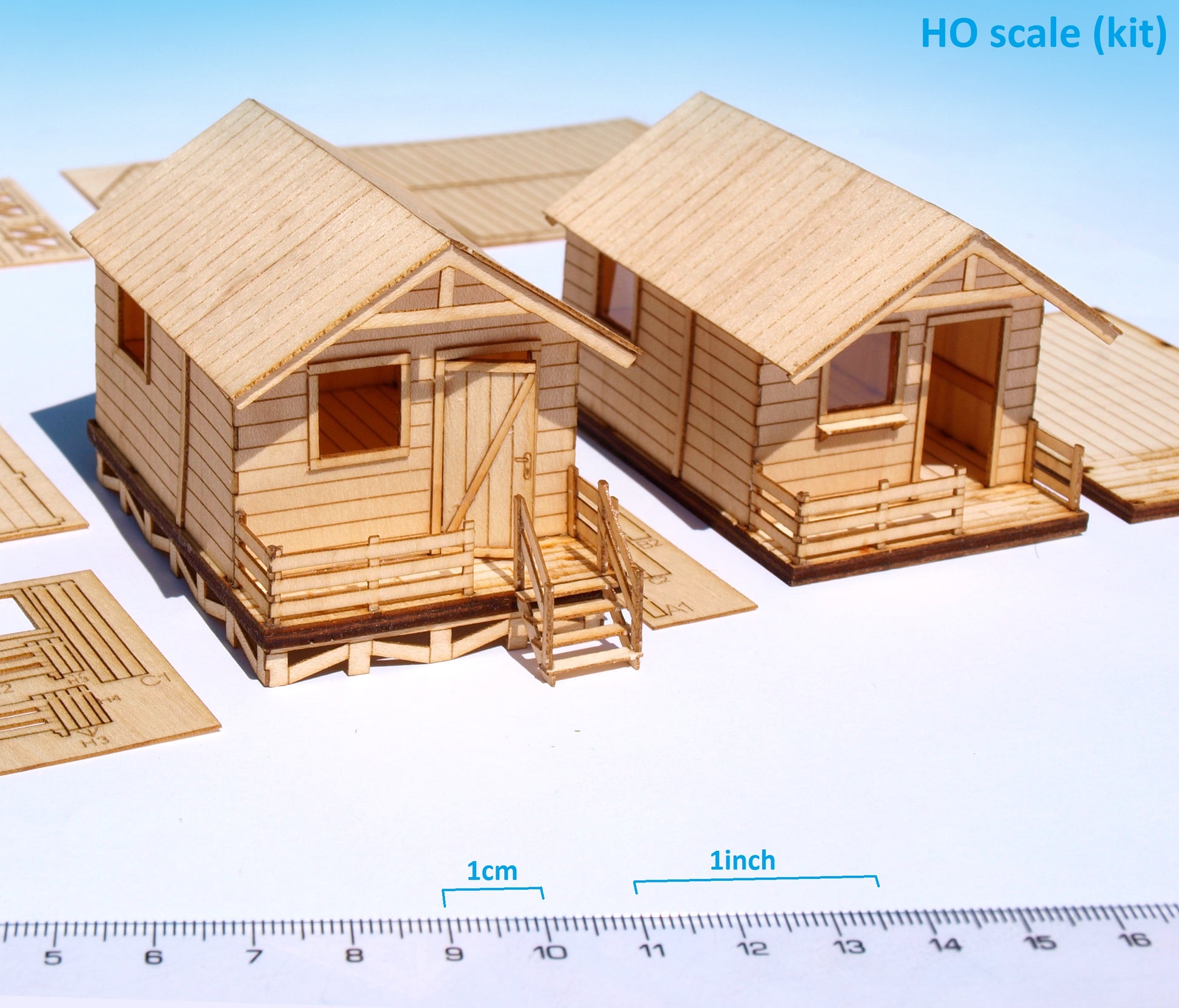 naaron88 Miniature Model Laser cut wood cottage kit for HO scale dioramas