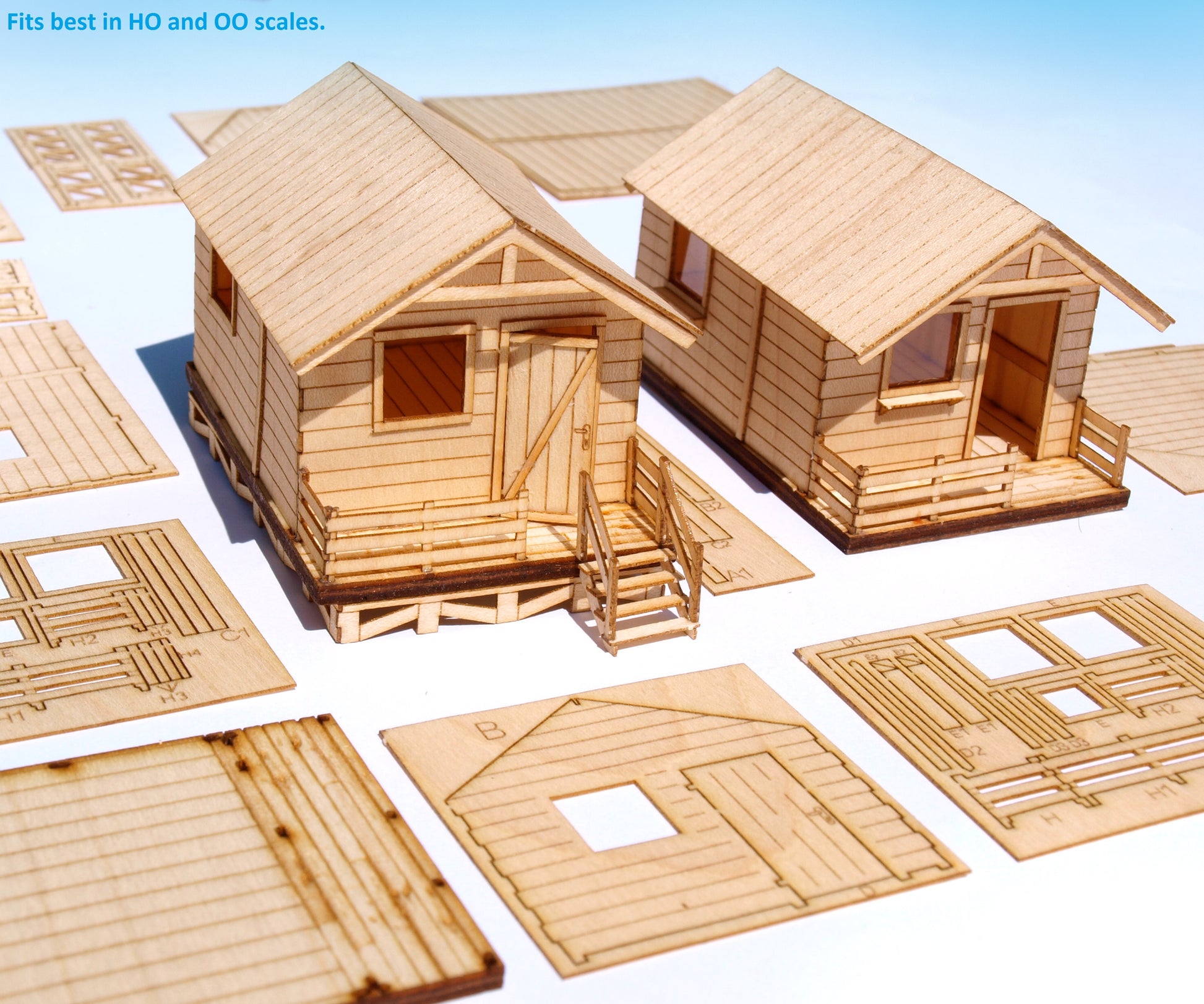 naaron88 Miniature Model Laser cut wood cottage kit for HO scale dioramas