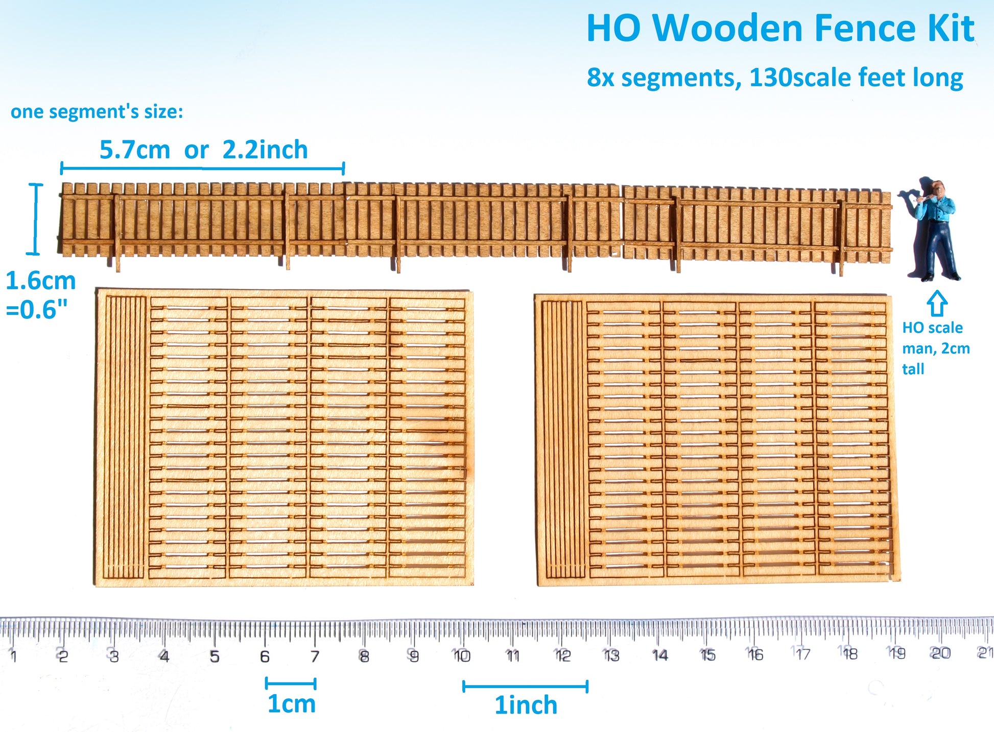 naaron88 Miniature model Fence KIT HO scale dollhouse diorama new