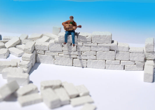 naaron88 Miniature model white stone blocks for HO scale 1:87 dioramas