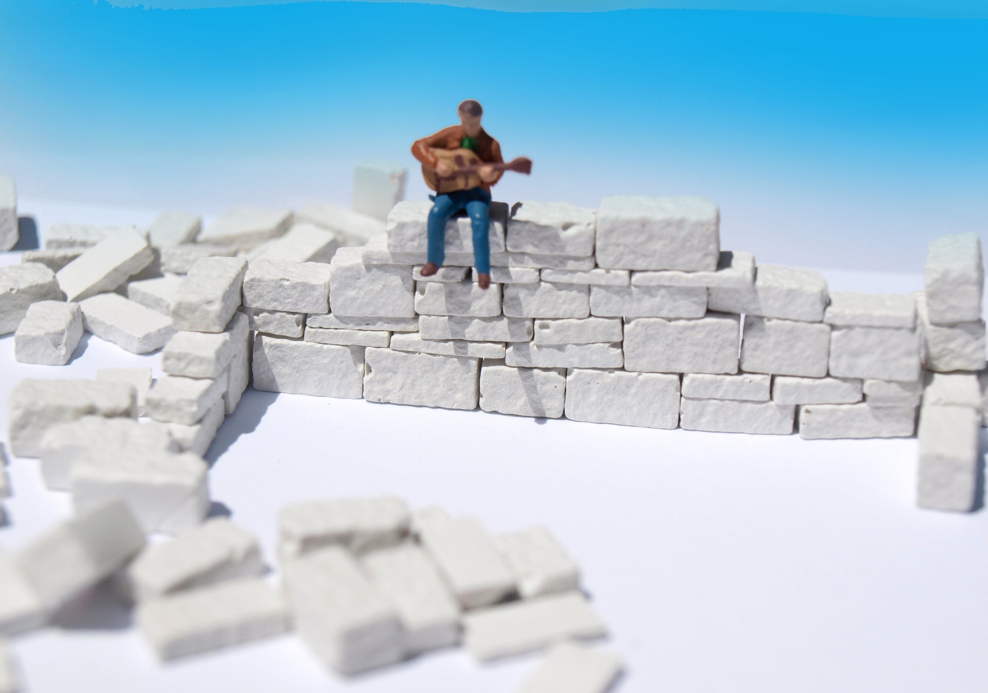 naaron88 Miniature model white stone blocks for dioramas