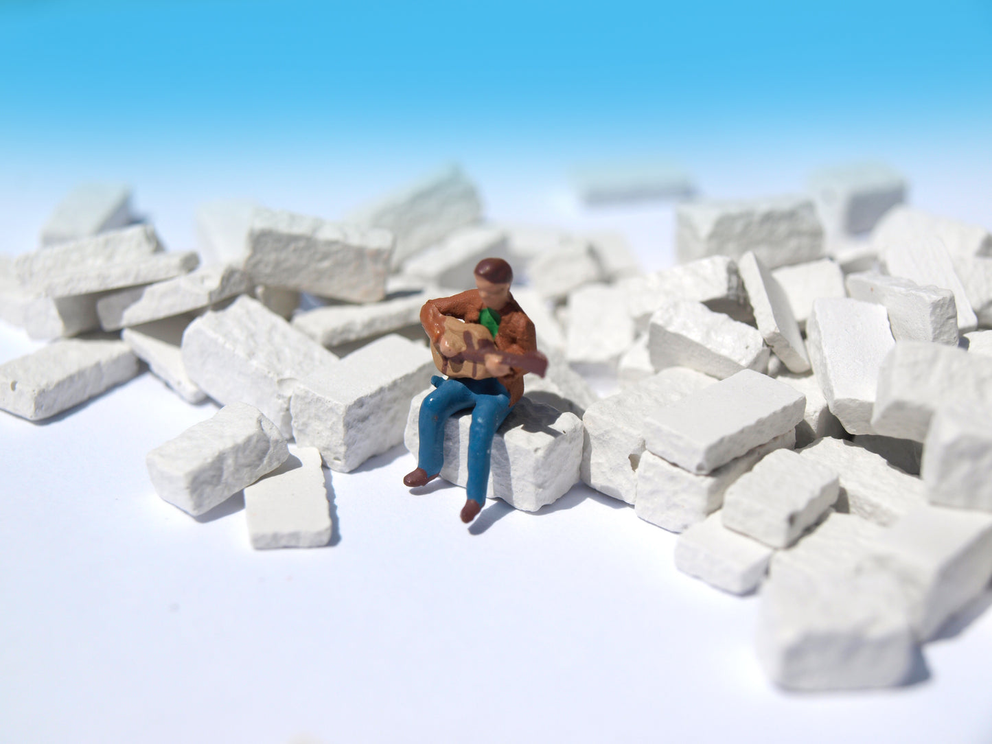 naaron88 Miniature model white stone blocks for HO scale 1:87 dioramas