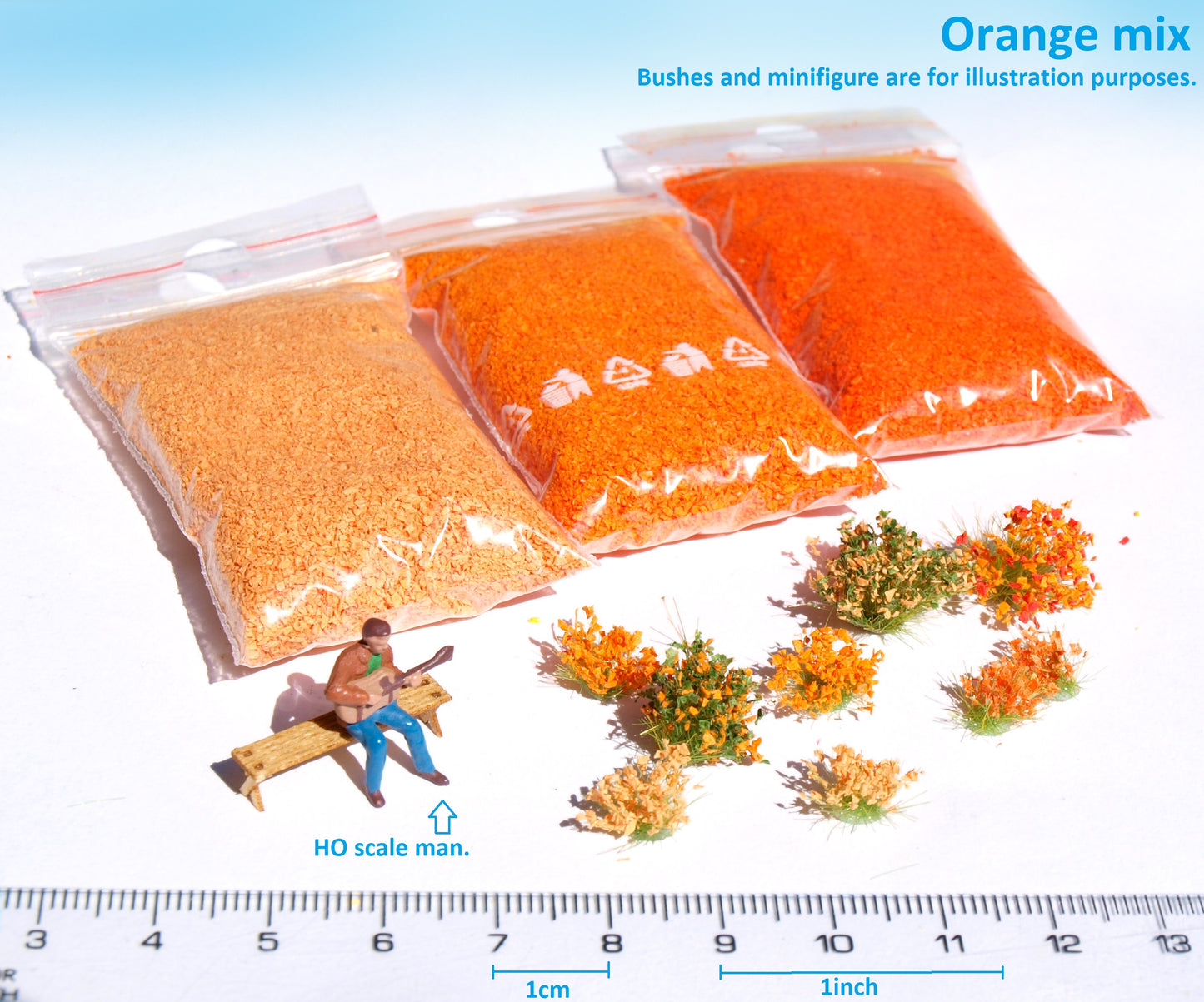 naaron88 Miniature Model Leaves Petal Orange mix dollhouse diorama scenery