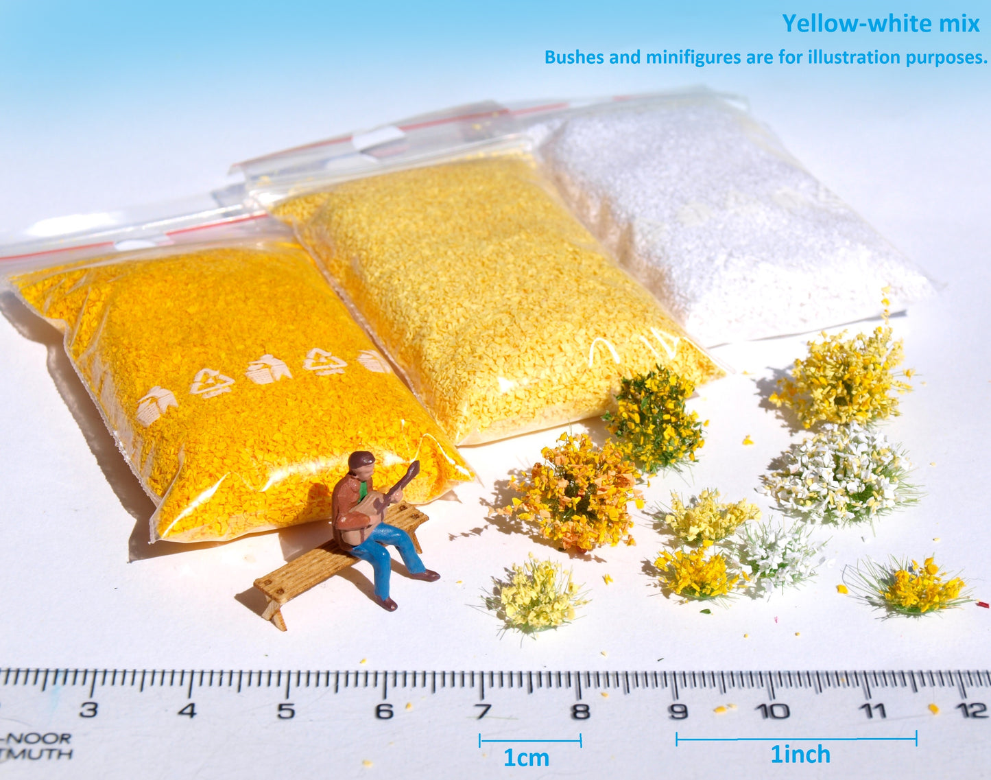 naaron88 Miniature Model Leaves Petal Yellow mix dollhouse diorama scenery