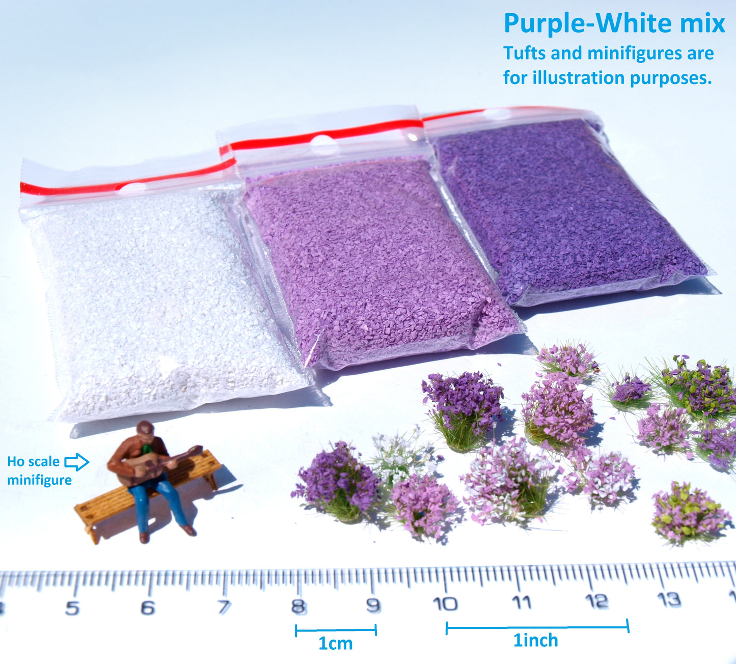 naaron88 Miniature Model Leaves Petal Purple Lavender mix dollhouse diorama scenery